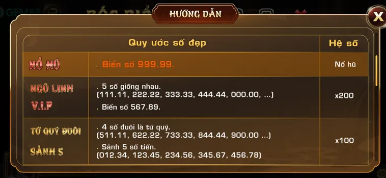 Game Nhanh Bốc Biển Số Tại Gem88 Đấu Trí Săn Biển Số Vàng Thu Lợi Nhuận Khủng