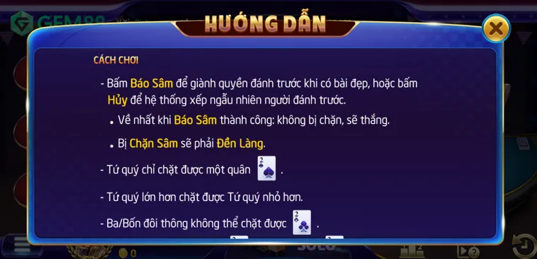 Cách Chơi Sâm Lốc Tại Gem88 Cẩm Nang Báo Sâm Cướp Cái Vét Sạch Túi Đối Phương