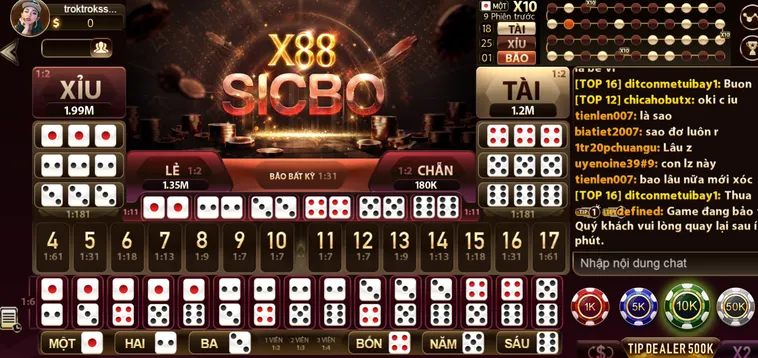 Trải Nghiệm Sicbo X88 Tại Gem88 Sảnh Cược Trực Tuyến Đẳng Cấp Quốc Tế