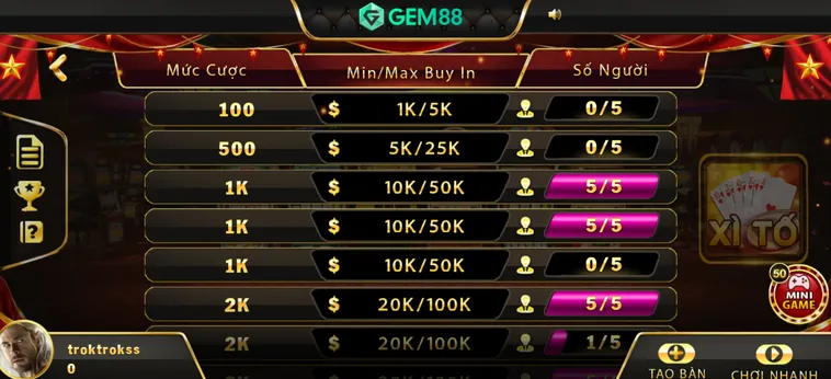 Cách Chơi Xì Tố Tại Gem88 Hốt Bạc Khủng Cho Người Mới Bắt Đầu